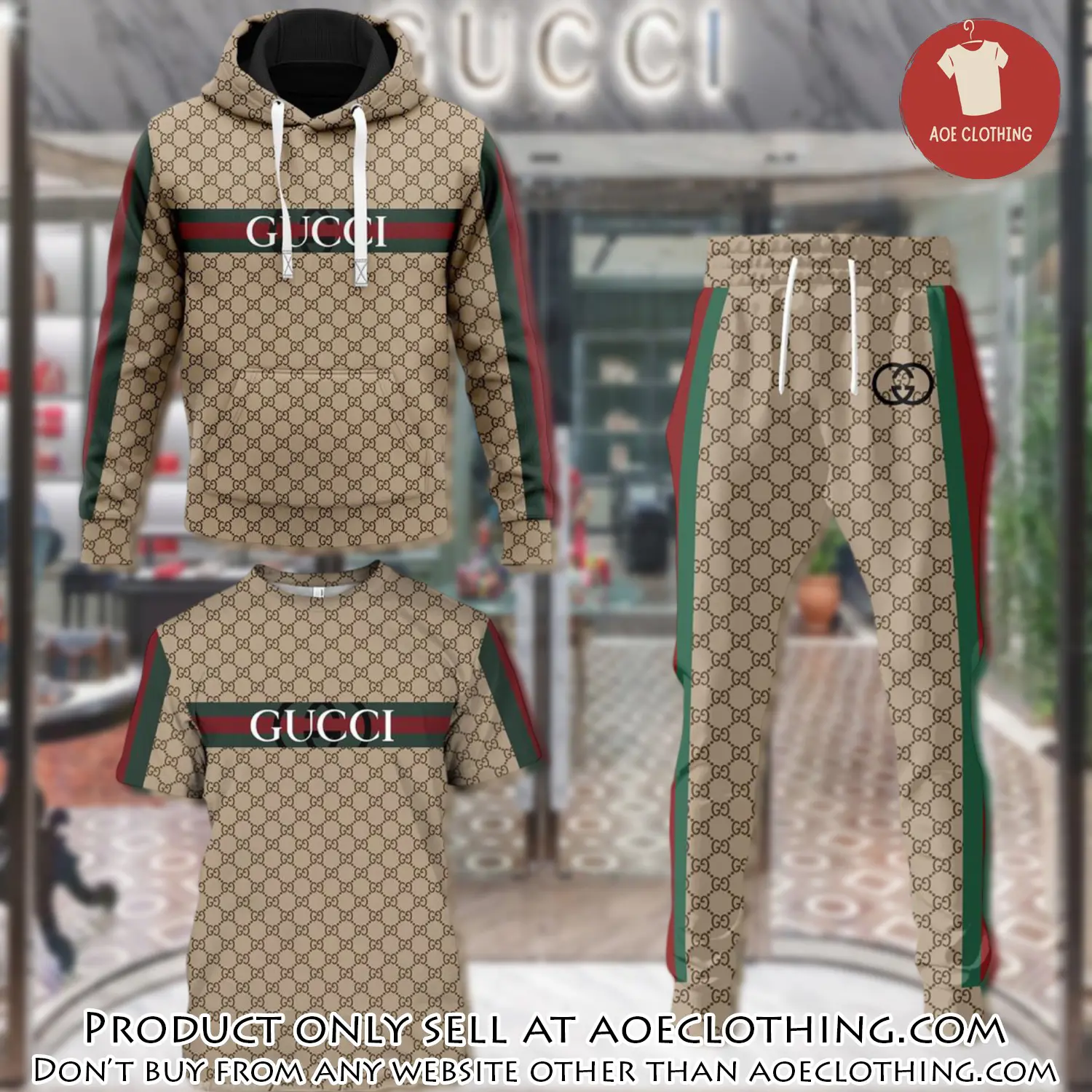 Gucci luxury brand combo tshirt hoodie long pants set trending 24 outfit sport lcs1036 aoe1446541
